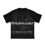 Live Love Sad Tee Black