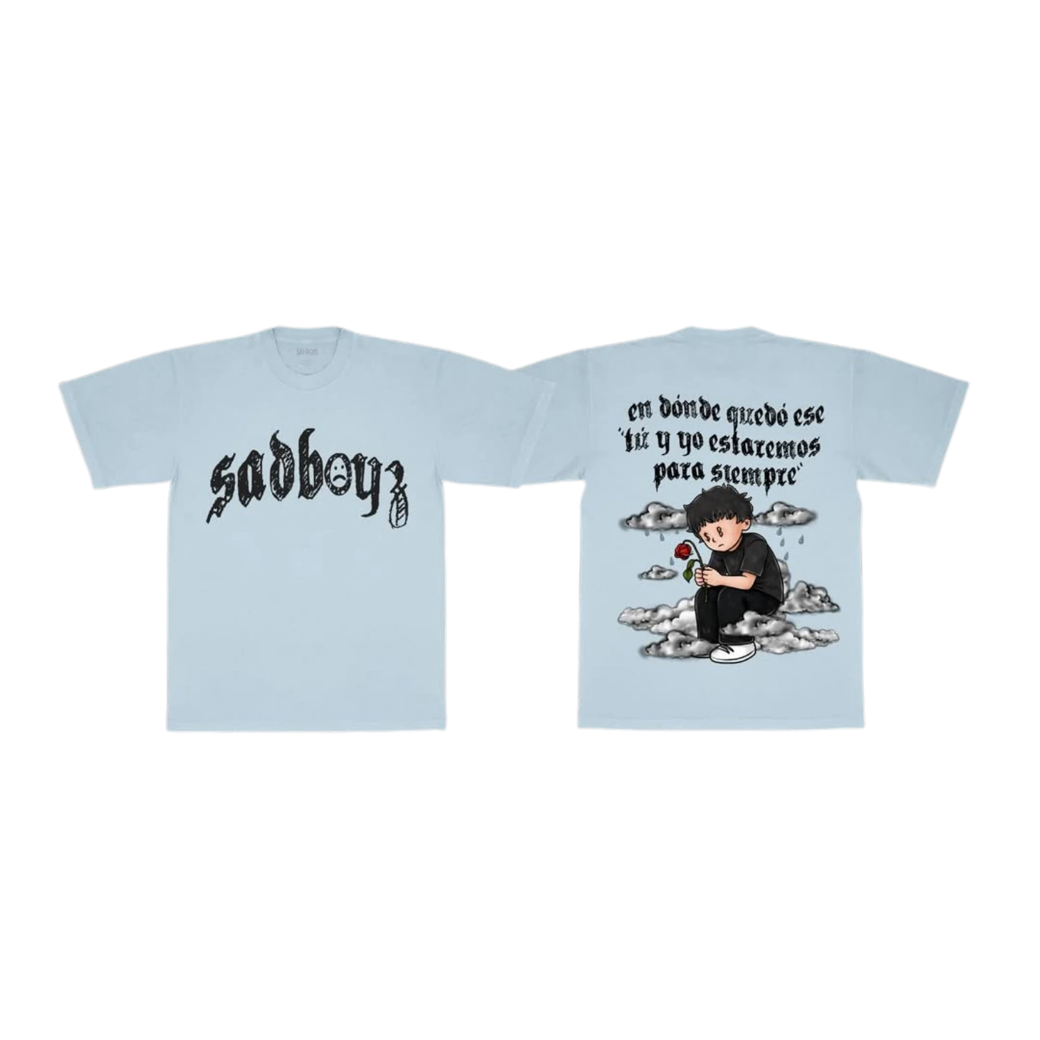 Sad-Boyz-en-donde-quedo-ese-Tee-Front-and-Back Sad Boyz En Dónde Quedó Ese Tee
