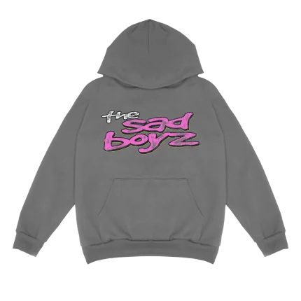 the Sad Boyz Pullover Hoodie Grey